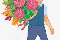 献花的图片,献花瞬间捕捉的美好瞬间